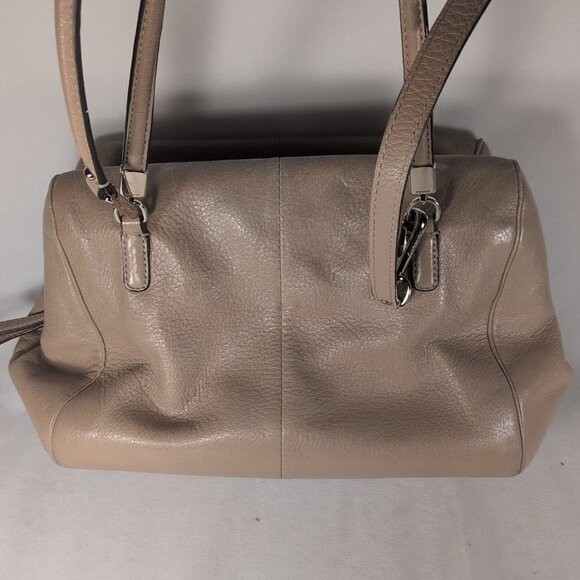 Coach Madison Madeline 25166 Purse Camel Pink Beige Gold E/W Turnlock Satchel - Picture 13 of 16